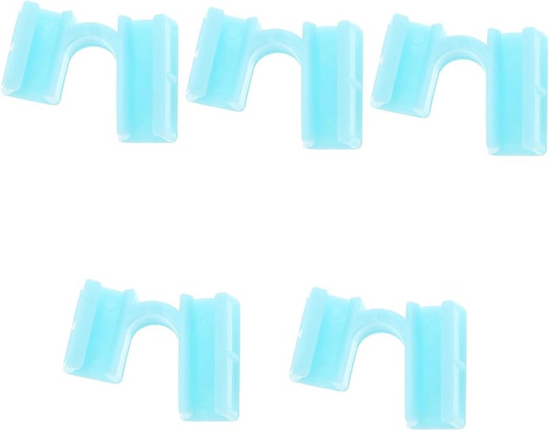 Sky Blue Plastic Chopstick Helpers 5pcs Reusable Training Clamps for Beginners Home Restaurant - Image 1